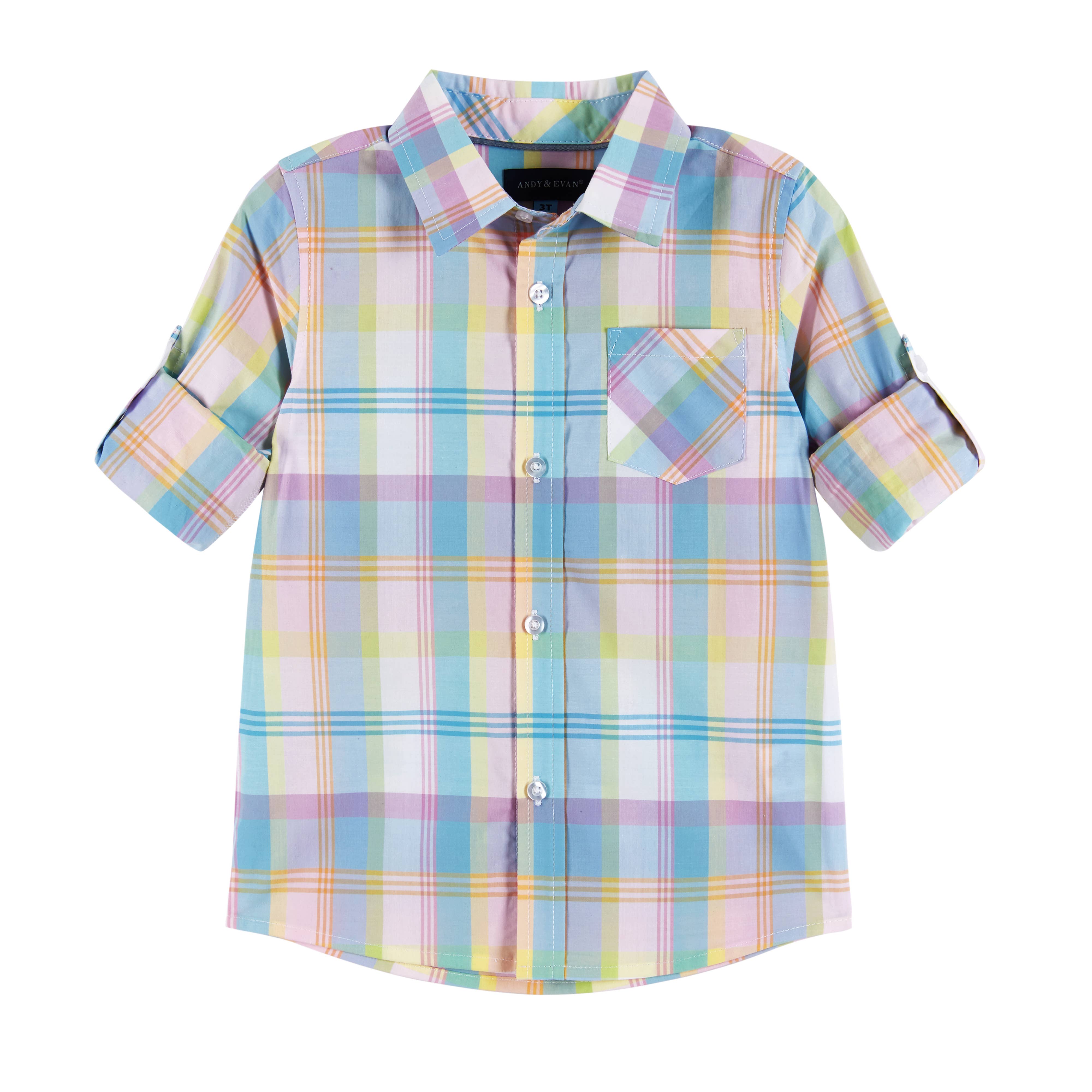 Boys Toddler Plaid Button-down Shirt