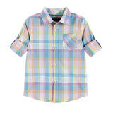 Boys Toddler Plaid Button-down Shirt