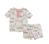 MUD PIE | Pink Golf Pajama Short Sleeve Set