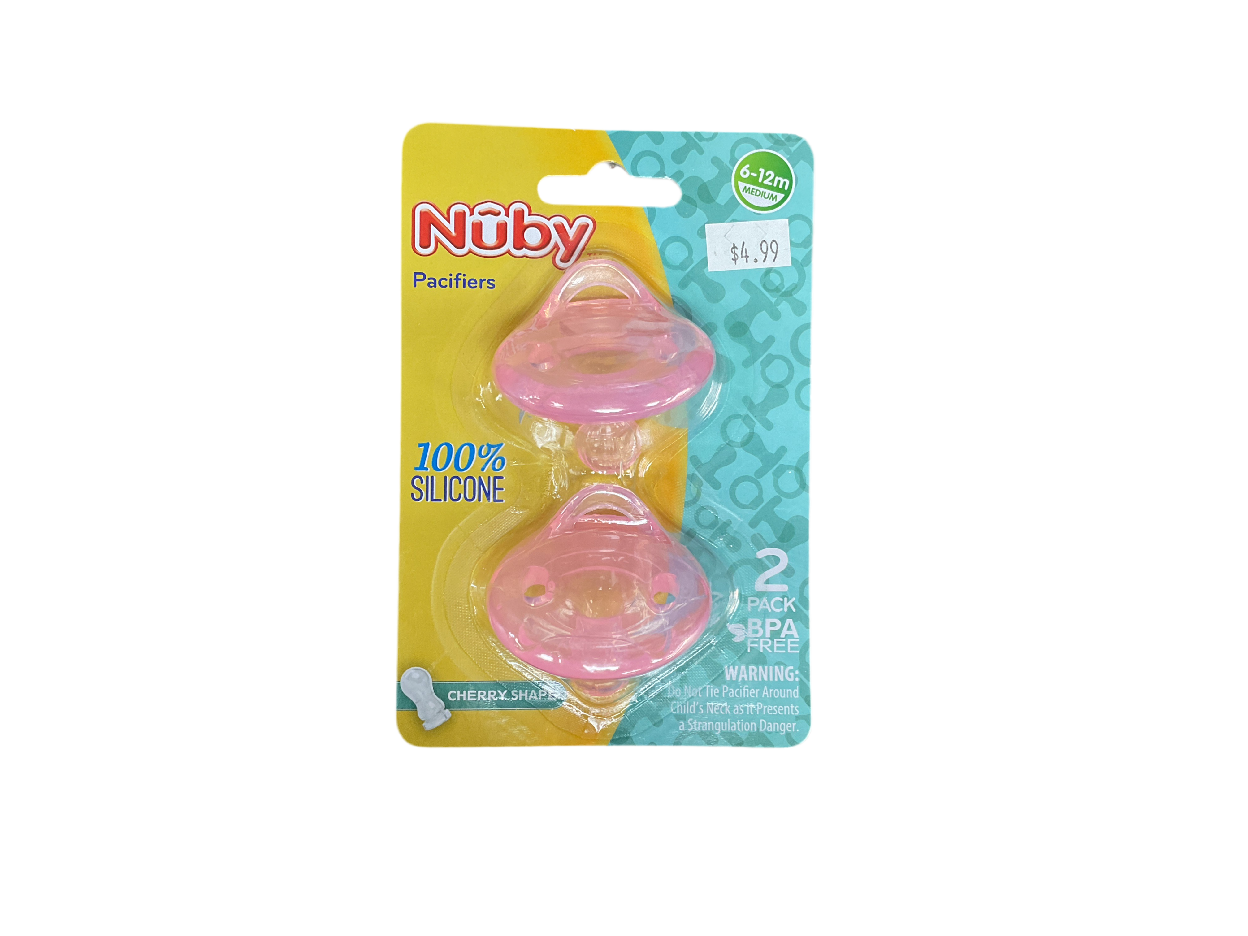 Nuby- Cherry Shaped Silicone Pacifiers