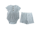 LITTLE ME | Grey 2Pc Short Set