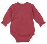 Organic Smocked Bodysuit Appleberry 18/24M