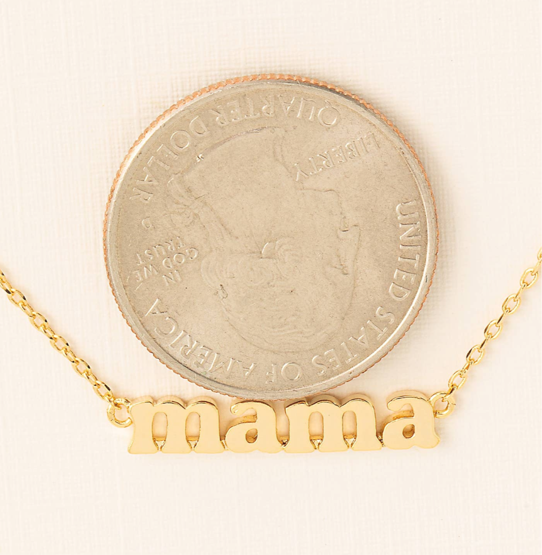 Dainty Mama Pendant Necklace