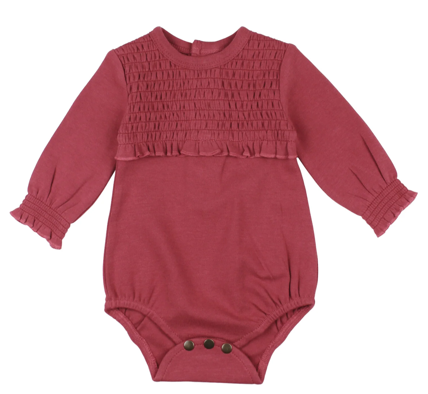 Organic Smocked Bodysuit Appleberry 18/24M