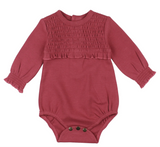 Organic Smocked Bodysuit Appleberry 18/24M