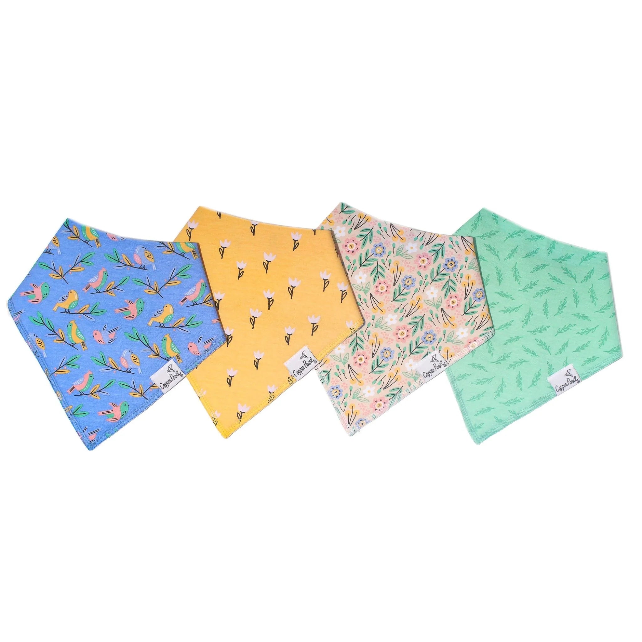 Copper Pearl Birdie Bandana Bib Set (4-Pack)