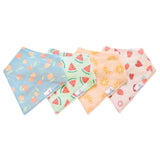 Copper Pearl Clementine Bandana Bib Set (4-Pack)