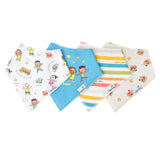 Copper Pearl CoComelon Friends Bandana Bib Set (4-Pack)