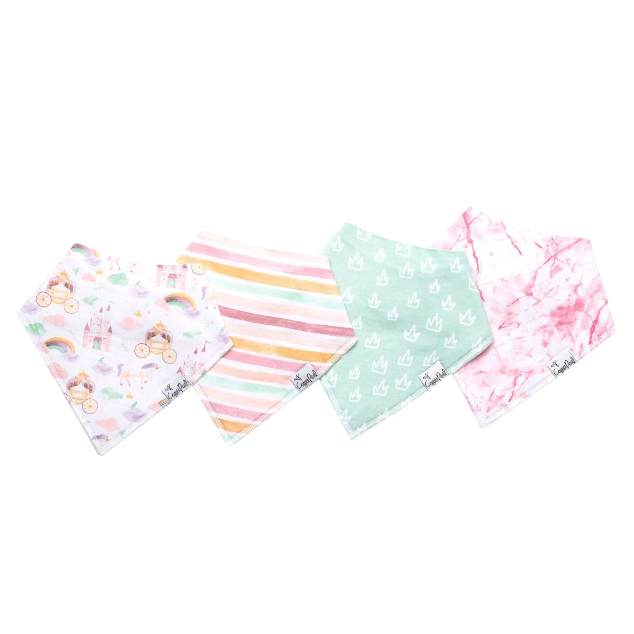 Copper Pearl Enchanted Baby Bandana Bib Set (4-pack)