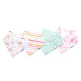 Copper Pearl Enchanted Baby Bandana Bib Set (4-pack)