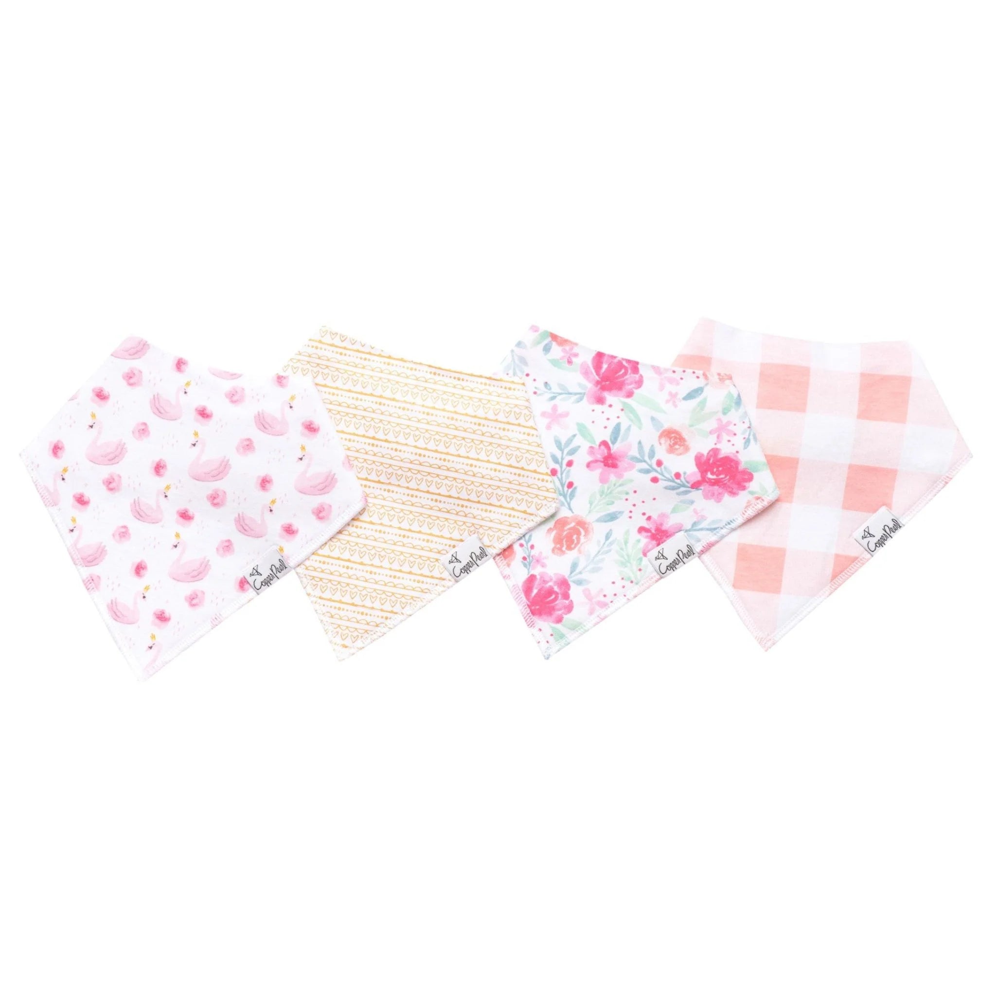 Copper Pearl June Baby Bandana Bib Set (4-pack)