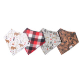 Copper Pearl Lumberjack Baby Bandana Bib Set (4-pack)
