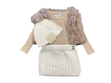 Rachel Zoe- 4Pc Outfit Sweater, Vest, Skirt, And Hat