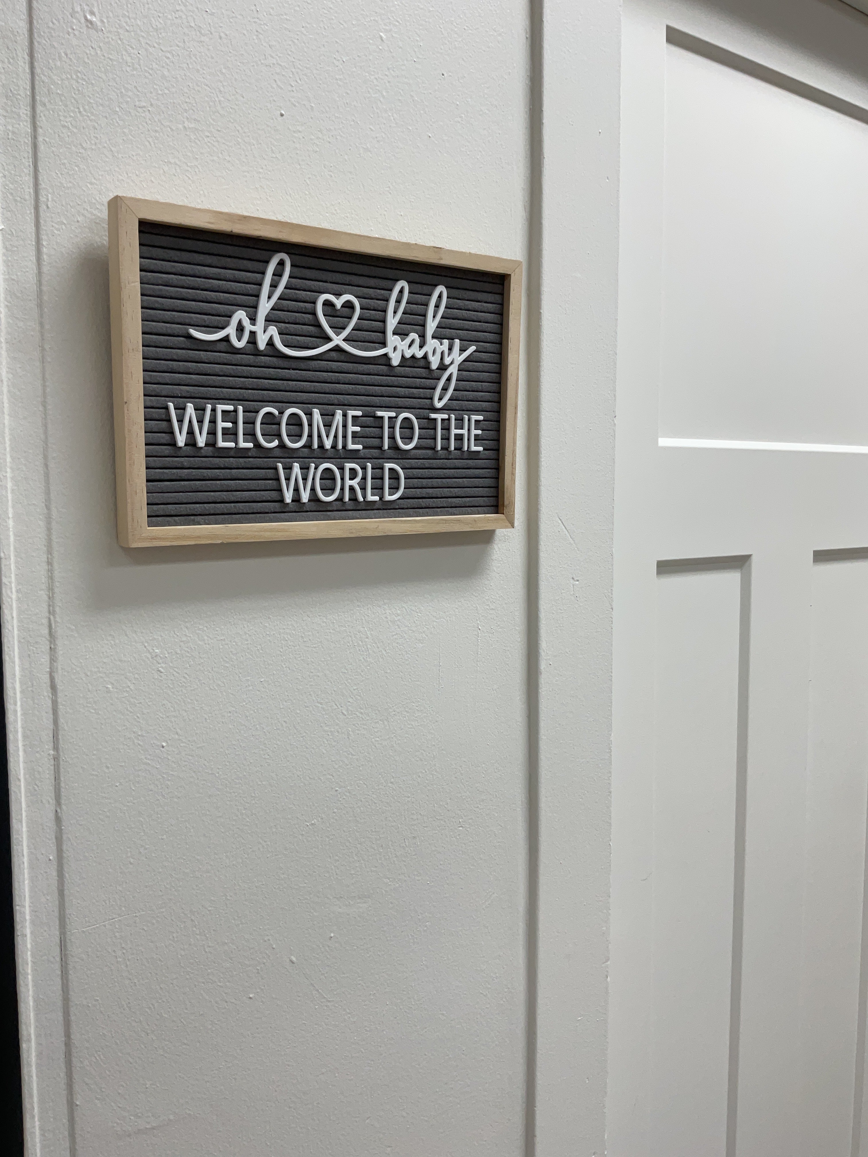 NURSERY SIGN | Oh Baby Welcome To The World