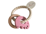 Sugar + Maple - Pink Elephant silicone Teether