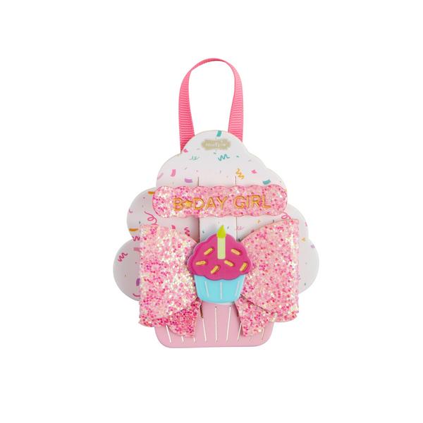 Cupcake Bday girl bows (set of 2)