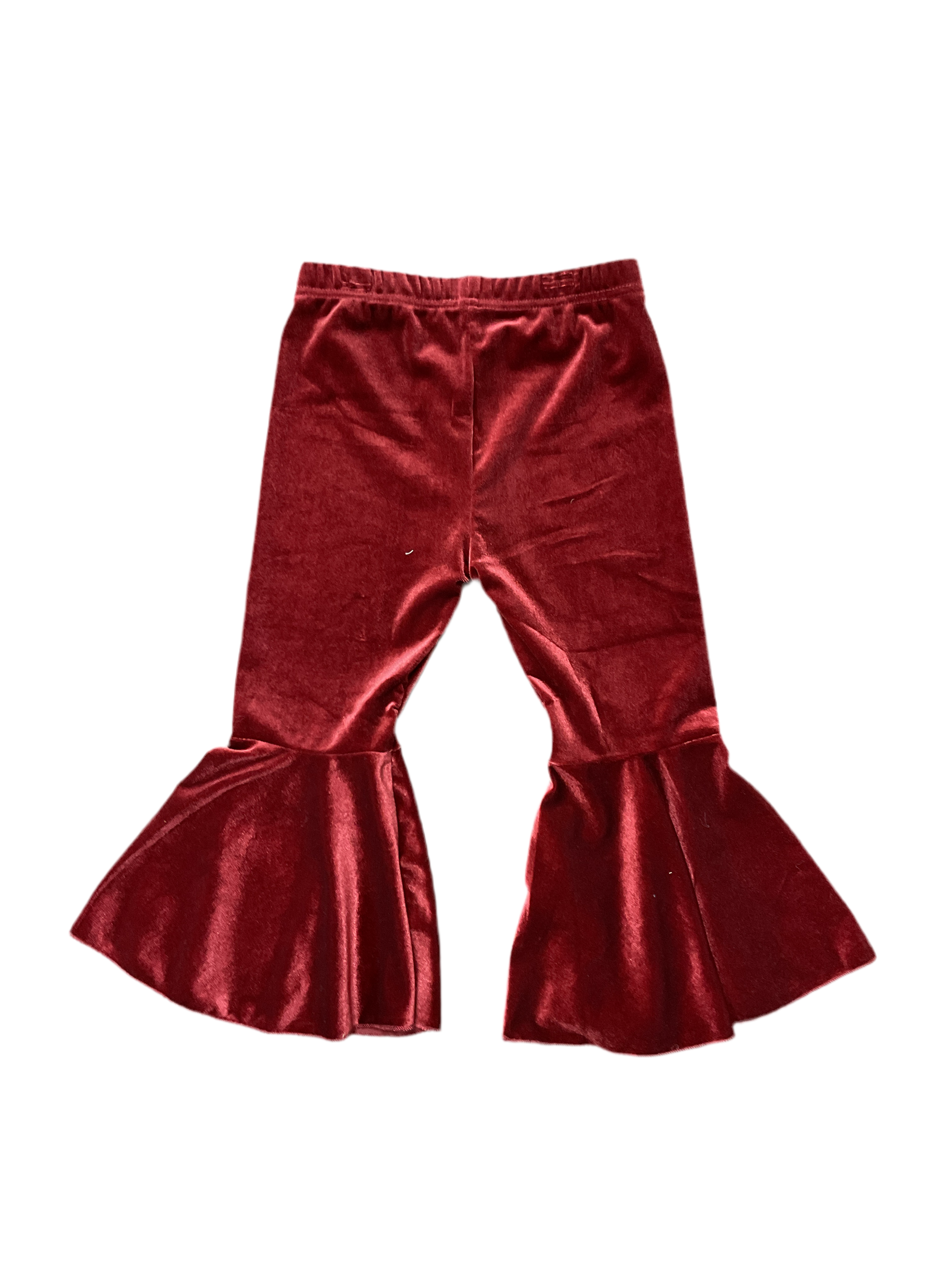 Bailey’s blossoms- Lina Pleated Velour Bell Bottoms