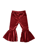 Bailey’s blossoms- Lina Pleated Velour Bell Bottoms