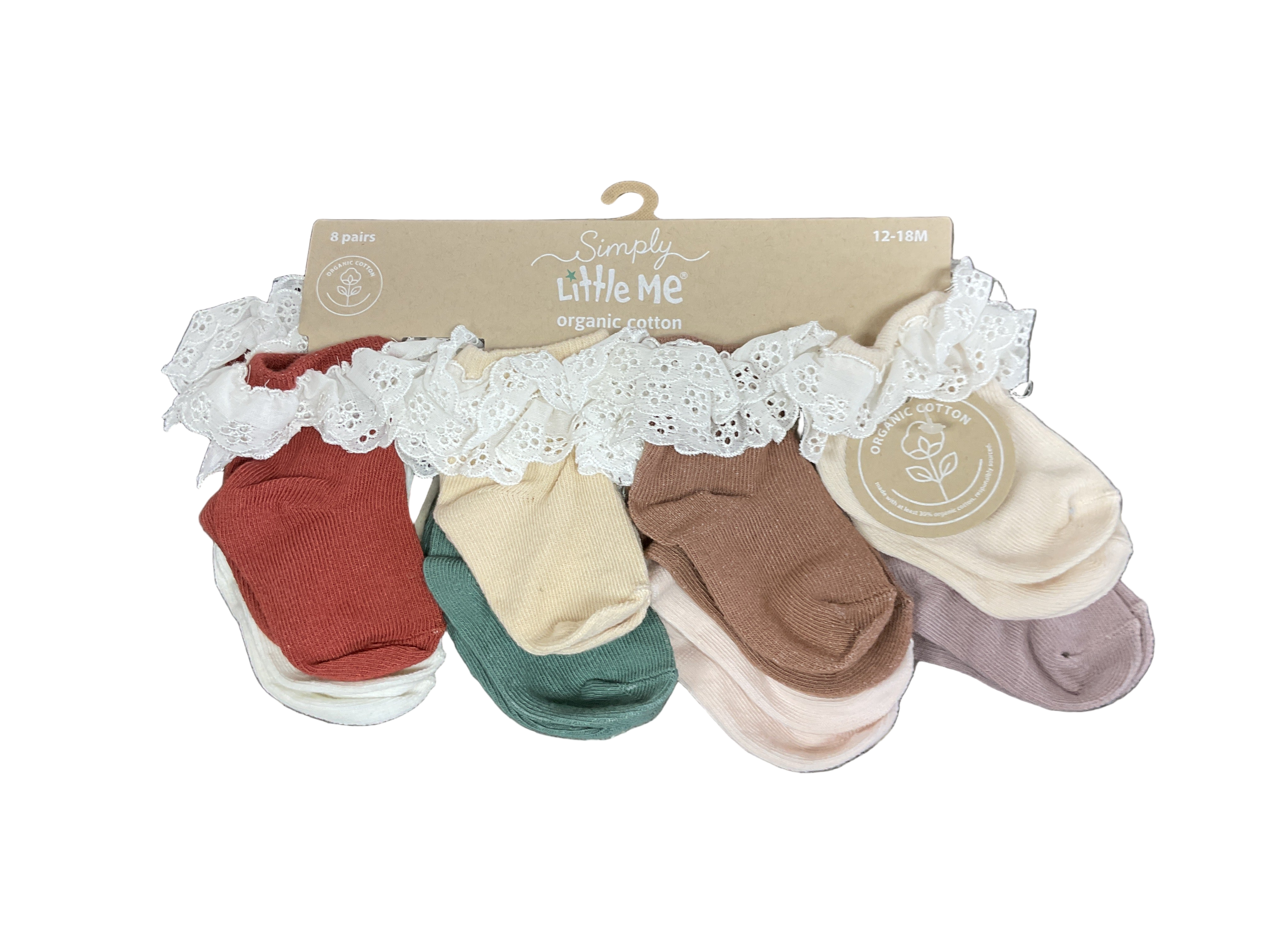 Little Me - 8PK Organic Cotton Socks