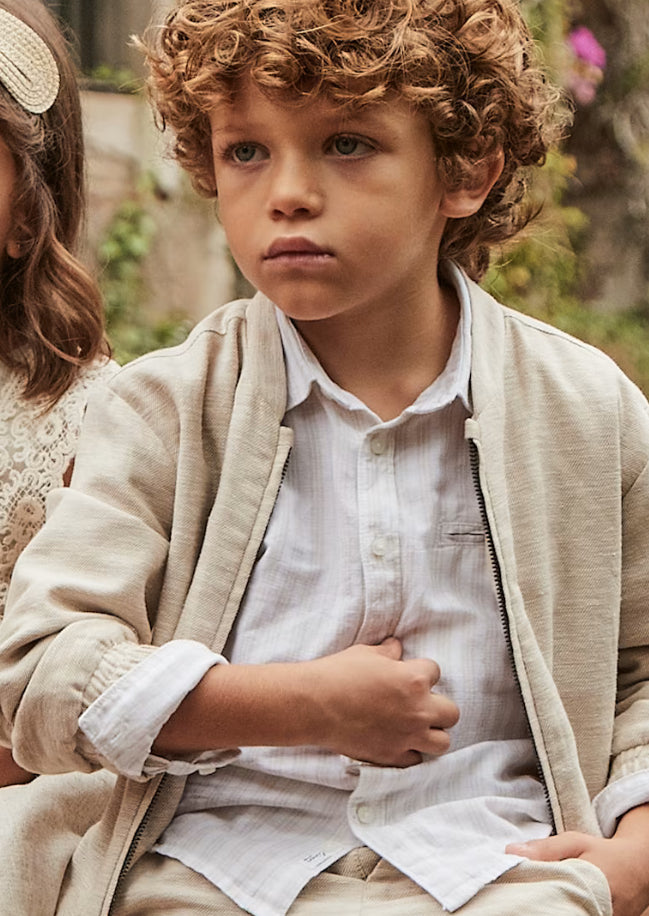 MAYORAL | Boy Long Sleeve Linen Shirt