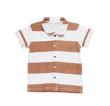 L’OVED BABY | Kids' Organic Button - Up Shirt in Adobe