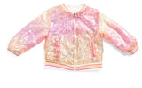 Girls Bomber Sequin Jacket