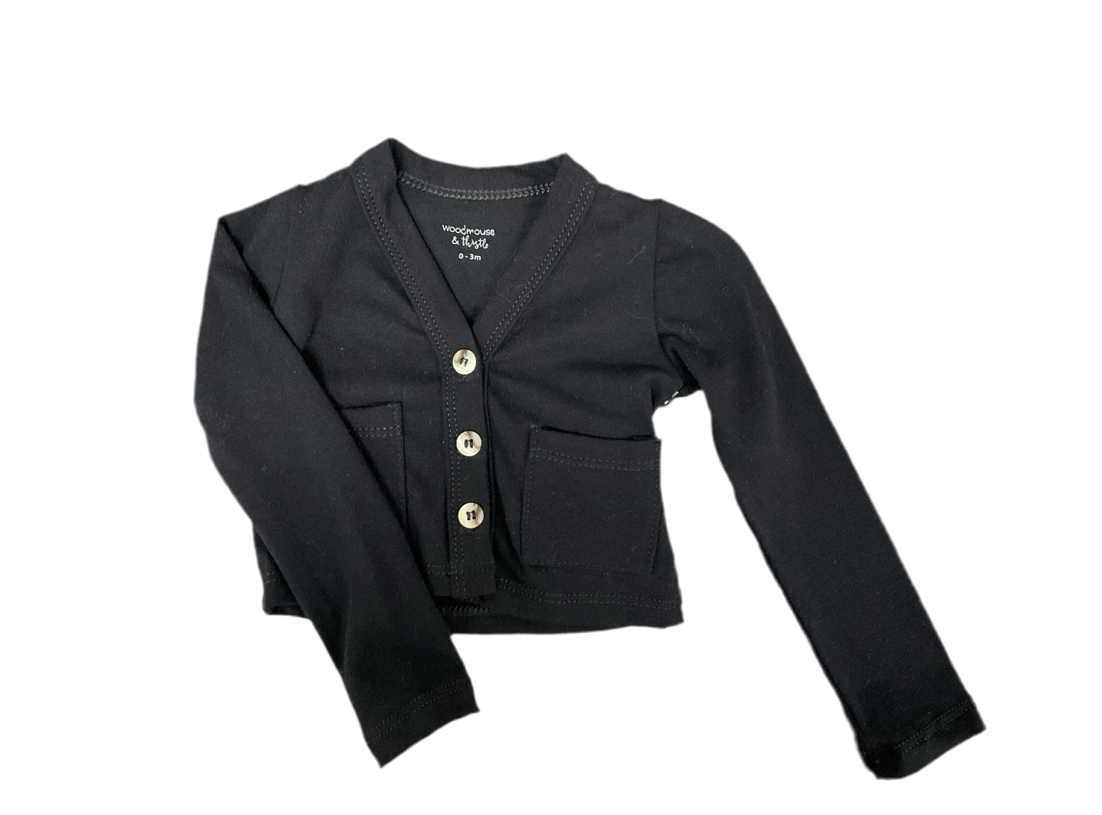 Woodmouse & Thistle Black Cardigan 4T