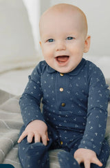 Organic Polo Footie Abyss Dot