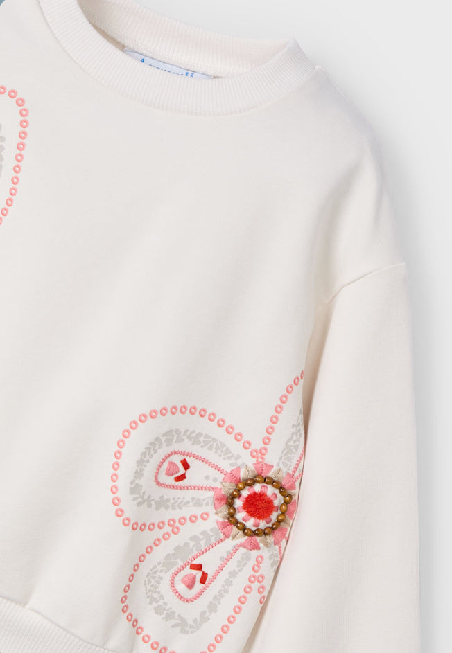 MAYORAL | Girl Applique Sweatshirt