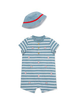 Little Me- Baseball Romper W Hat