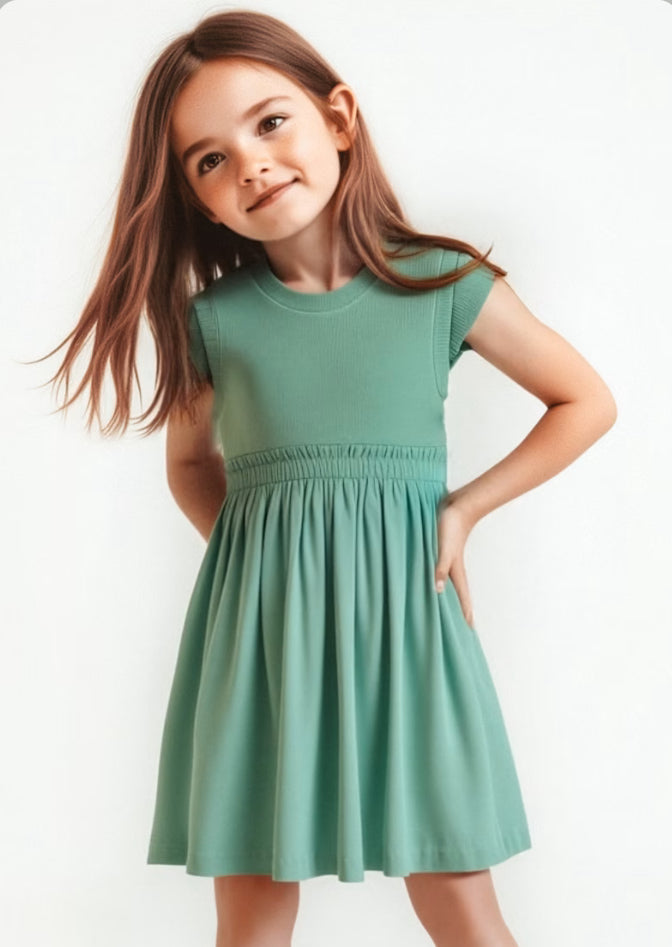 Mayoral | Girl Ribbed Combined Dress