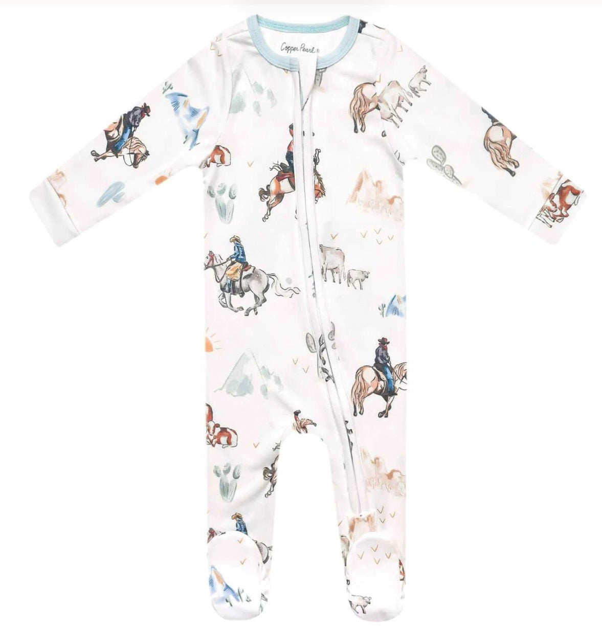 Copper Pearl | Zip Up Footie - Boone