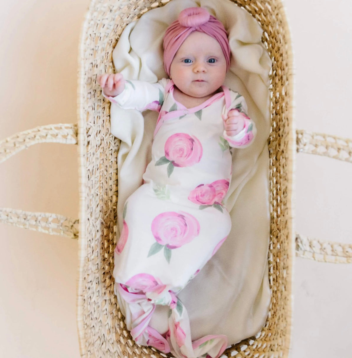 Copper Pearl | Newborn Knotted Gown - Grace