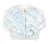 Girls Bomber Light Sequin Jacket