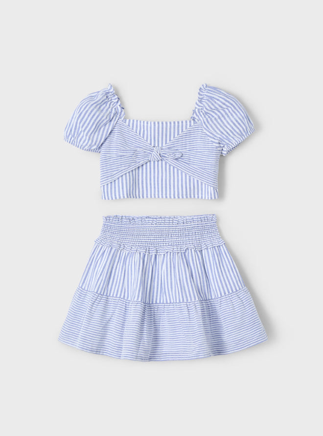 MAYORAL | Girl Striped Skirt And Top Set
