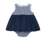Little Me | Daisy Print Popover & Headband 2Pc Set