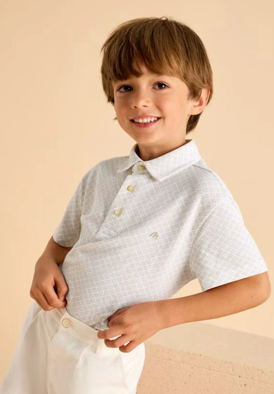 MAYORAL | Boy Geometric Print Polo Shirt - Arena