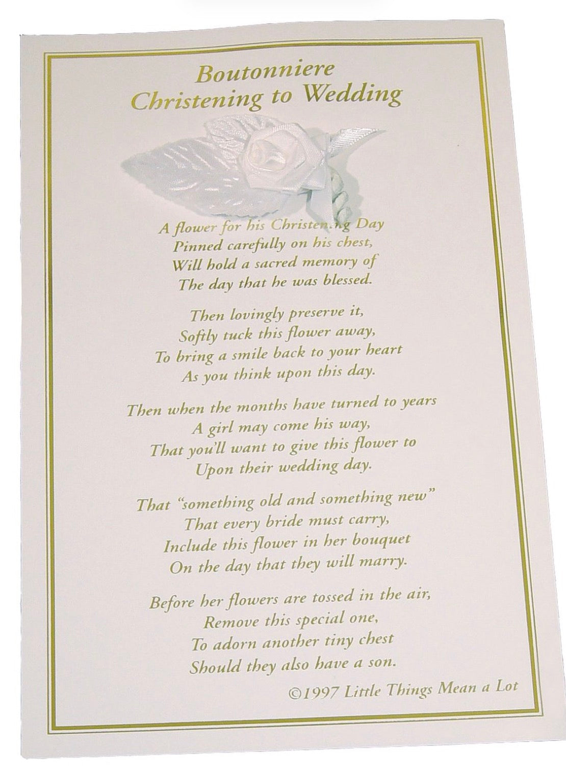 Little Things Mean A Lot | Boys Christening to Wedding Boutonniere