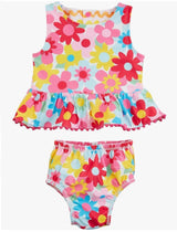 Mud Pie- Rainbow Reversible 2Pc Tankini Swimsuit & Headband