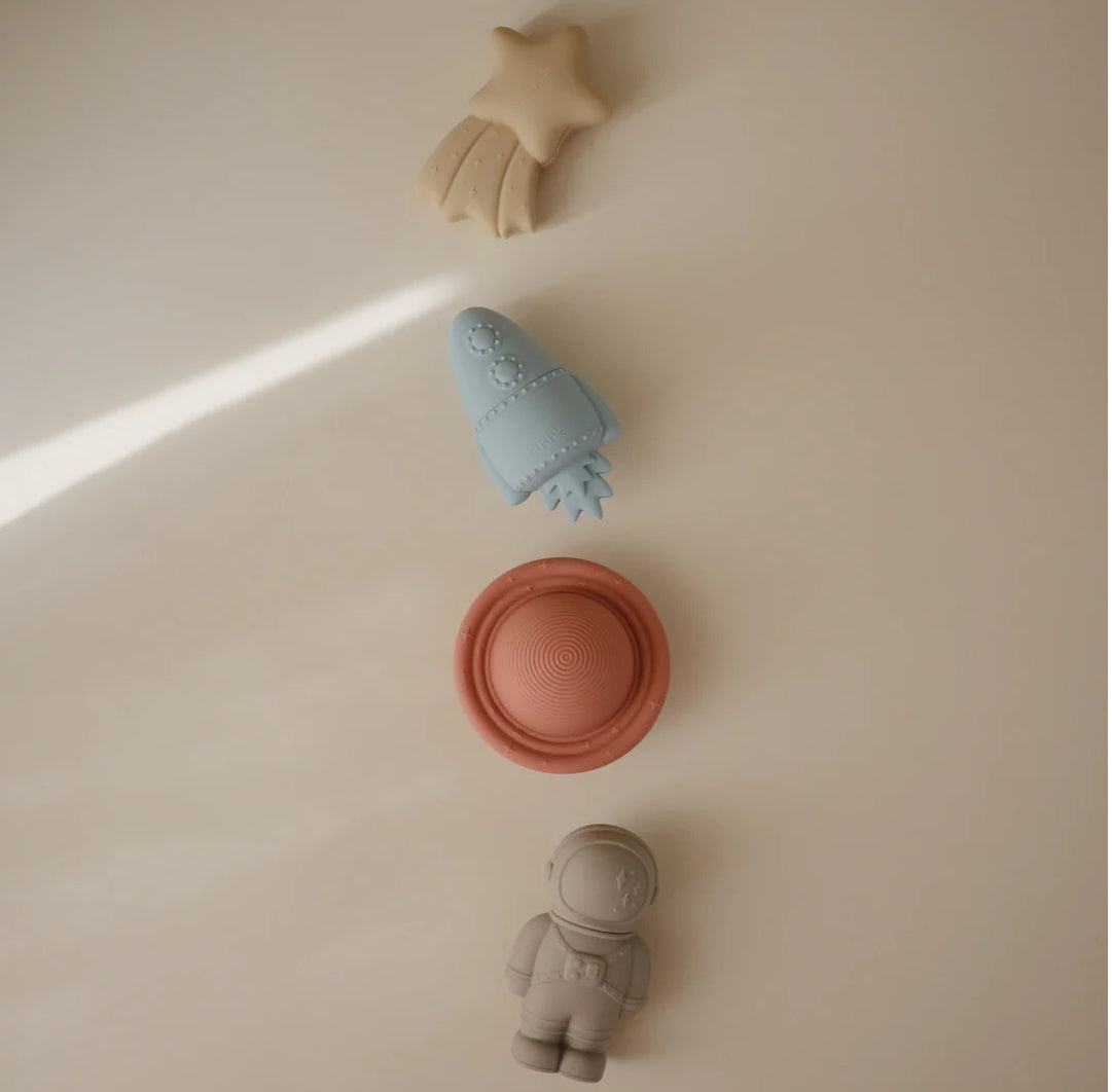 Mushie silicon mold free bath toys 4-pack