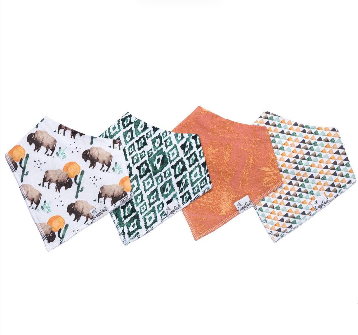 Copper Pearl | Baby Bandana Bibs - Bison