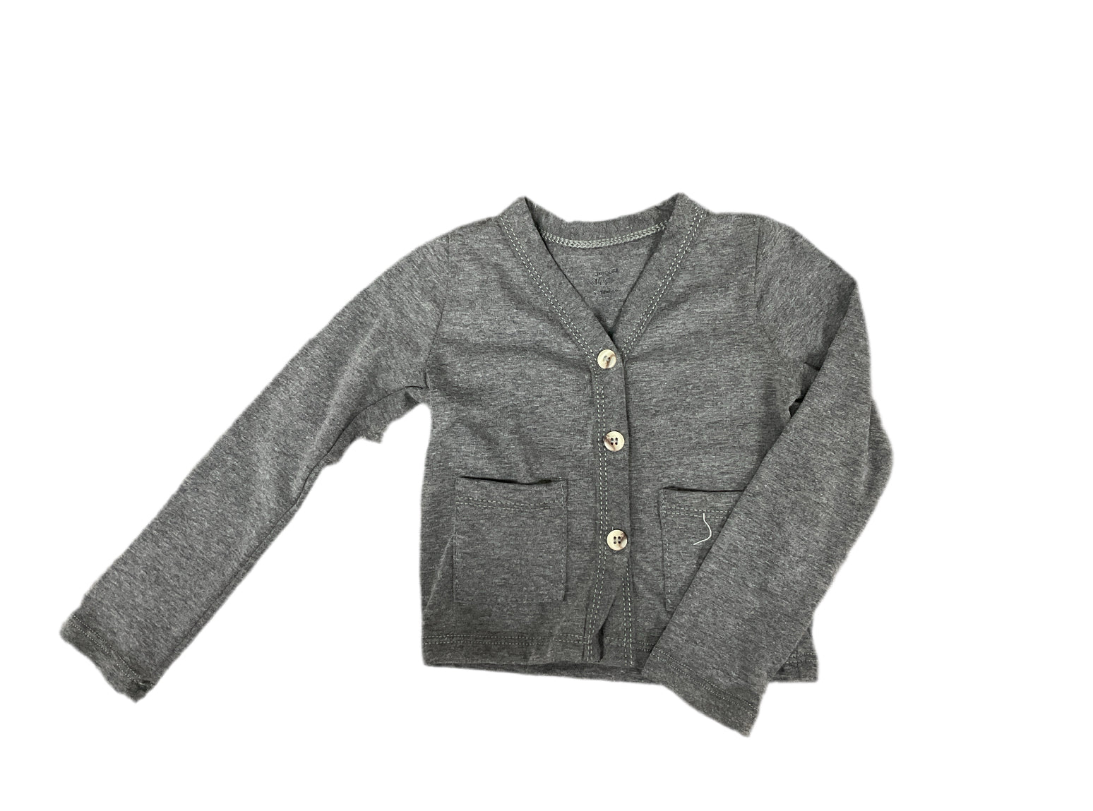 Woodmouse & Thistle Heathered Coal Cardigan- 5/6T