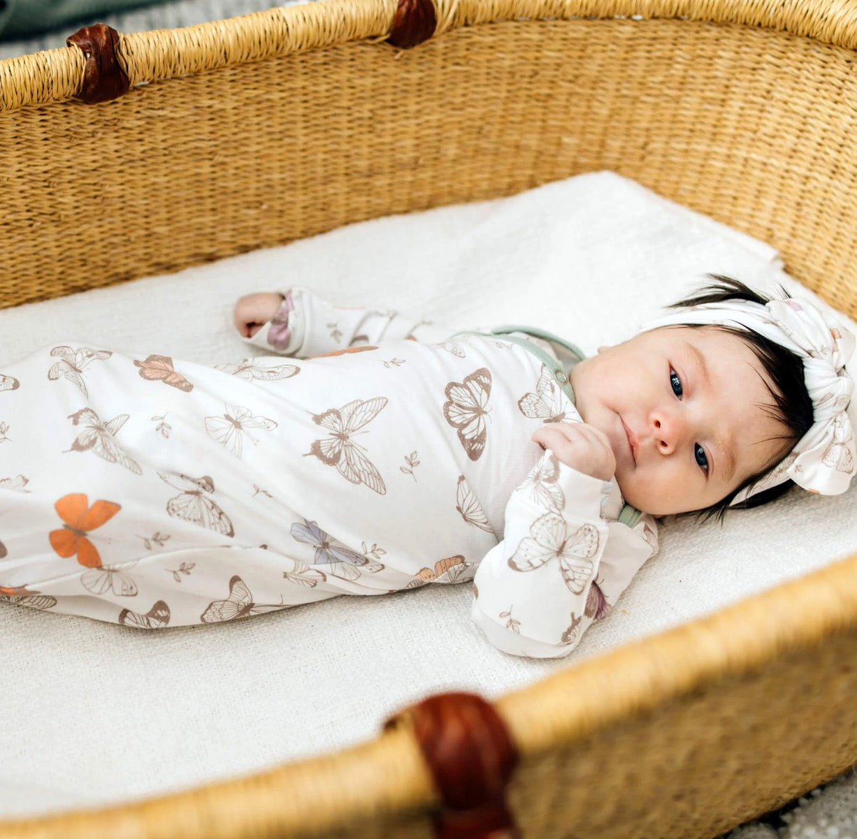 Copper Pearl | Luna Butterfly Pattern Knotted Gown