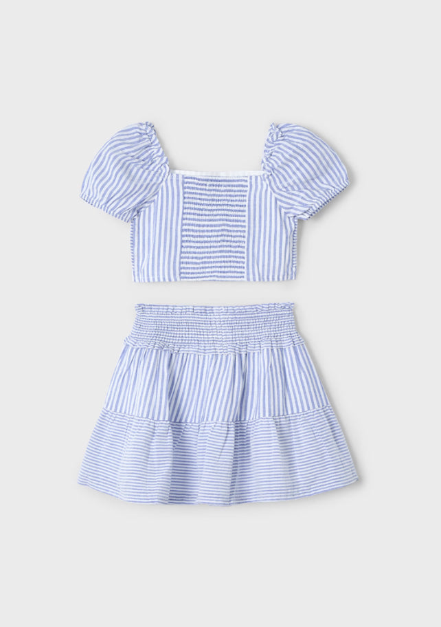 MAYORAL | Girl Striped Skirt And Top Set