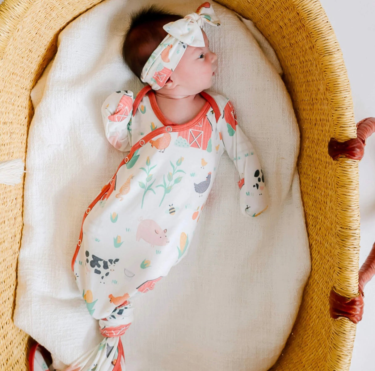 Copper Pearl | Newborn Knotted Gown - Farmstead