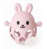 Sugar + Maple - Silicone Bunny Teether Ball - Pink