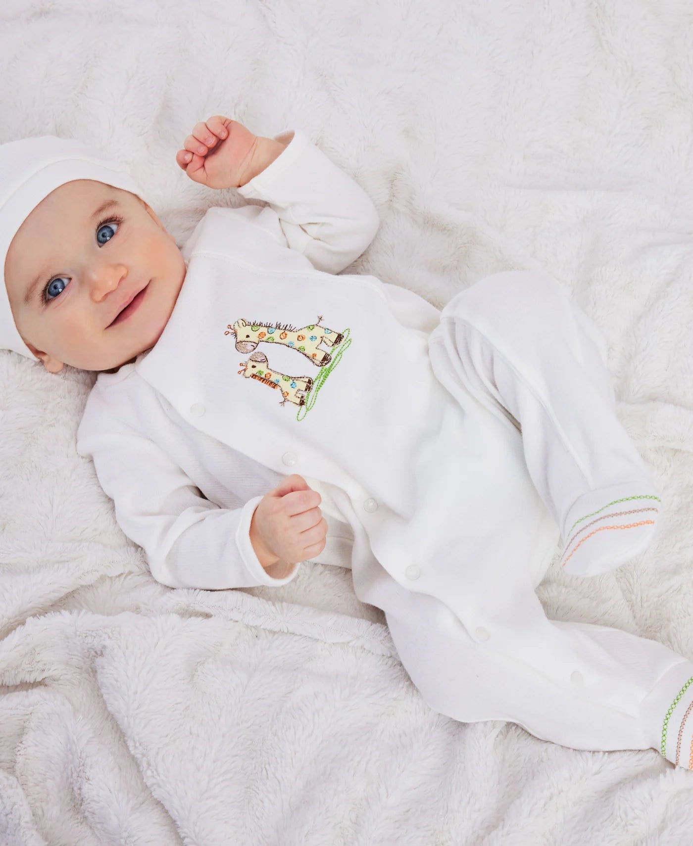 Giraffe Footie W/ Hat-6M