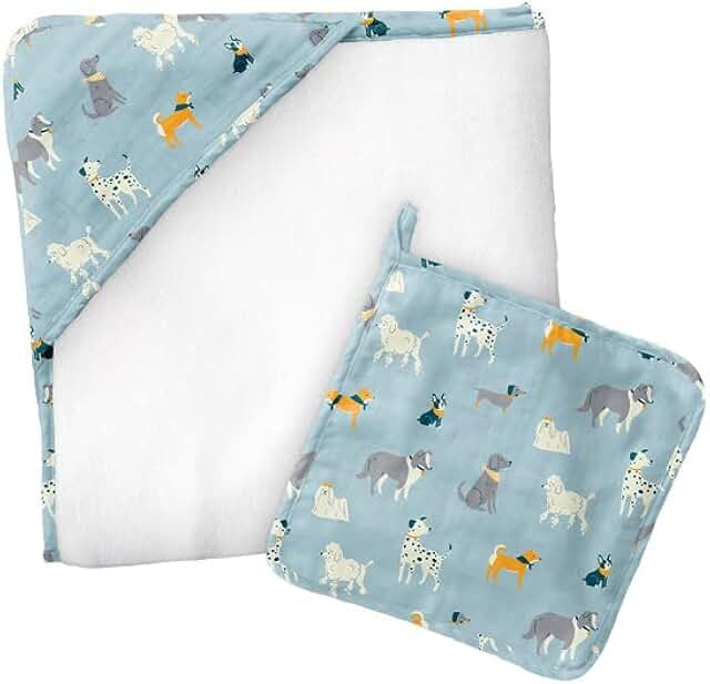 Stephen Joseph- Bath Towel & Washcloth Set