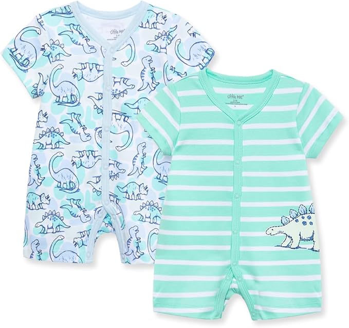 Little Me- 2Pk Dino Rompers