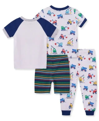 Little Me- 4 Piece Construction Pajama Set